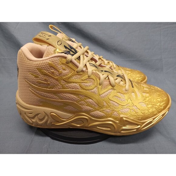 Puma Boys MB.04 Sneakers Golden Child JR Edittion Gold Size 7 NEW NO BOX! - Picture 4 of 11